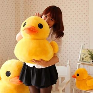 Almofadas gigantes amarelo travesseiro de pelúcia de pato macio bichos de pelúcia simulada patos de pelúcia brinquedo de pelúcia para decoração de casa de decoração de casa atacado de norma de Natal