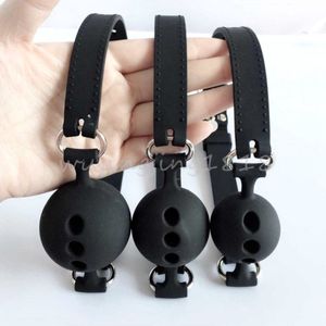 3 Sizes Soft Safety Silicone Open Mouth Gag Ball Bdsm Bondage Slave Ball Gag Erotic Sex Toys For Woman Couples Adult Sex Games