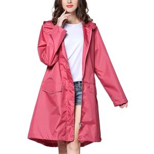 Trench Spring Women Men Raincoat Jacket Windbreaker Lightweight Breathable Zipper Rain Coat Poncho Windproof Hooded Rainwear Outwear