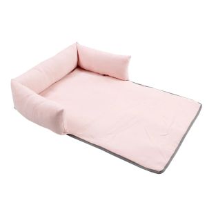 Mats Pet Dog Bed Furniture Cover with AntiSlip Back Calming Nest Cats Seating Protector with Neck Bolster