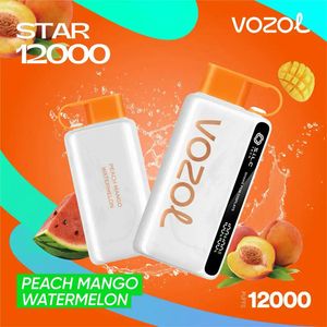 In Stock Vozol Neon Star Gear 9000 12000 Puffs Disposable Vape Pen 2% 5% Nicotine 9K 12K Puffbar Electronic Cigarettes Vapes with Digital Display Screen Vapers