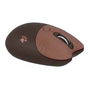 マウスMofii M3 2.4Gワイヤレスマウス人間工学的オフィスマウス3GEAR調整可能なDPIオートスリープローノイズラップトップダークブラウン