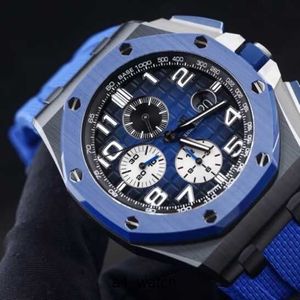 Pilot İzle Üst kol saati AP bileği izle Royal Oak Offshore Serisi 26405CE Otomatik Mekanik Erkek Kadrosu 44mm