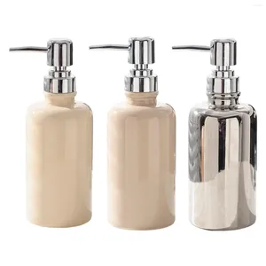 Liquid Soap Dispenser Ceramic Hand Pump Bottle Refillable Jar Dusch för badrum Lotion Farmhouse