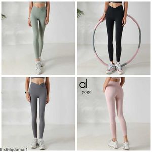 AL-008 Pantaloni da yoga da donna a vita alta push up da donna leggings fitness morbidi ed elastici esercizio di sollevamento dell'anca corsa allenamento G6WA