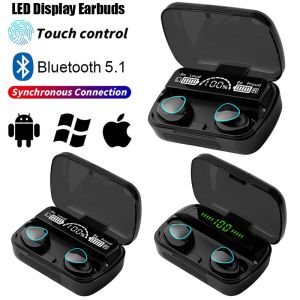 Hörlurar TWS M10 Luftörlurar Bluetooth -hörlurar med mic öronsnäckor 3000mAh Charger Box LED Display Fone Wireless Bluetooth Headset Pro