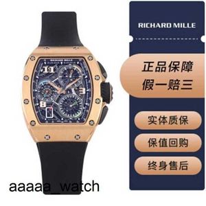 Luxury Richarsmilles Watch Watches Mechanical Mechanical Movement Ceramic Dial Rubber Strap Sports Series Rm7201 Gold Machinery Rm7201 21 Year Policy Hb