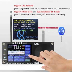 Radio HAMGEEK Genuine New V4.17 ATS25AMP 132K30000KHz RDS Full Band Radio Receiver Spectrum Scanning DSP Receiver AM SSB FM RDS CW