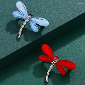 Brosches Fashion Crystals Dragonfly for Women Vintage Alloy Insect Animal Brooch Pin Lapel Scarf smycken gåvor