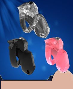 Latest Design HT V5 Click Lock Padlock Male Natural Resin Device Set Cock Cage Penis Ring Bondage Fetish Adult Sex Toy A5505410196