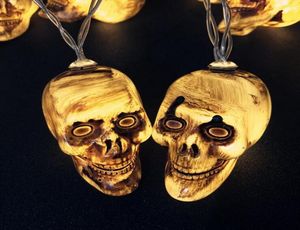 Ny Skull Head Halloween Lighting Skull Skeleton Dekorativa stränglampor Ghost Festival Led Small Lights2001598