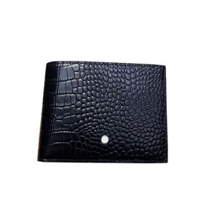 Carteira masculina de designer de luxo Material de couro genuíno de carteira curta de alta qualidade portador de cartões de cartão de passaporte Carteira de caça-níqueis de cartas de carro