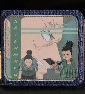Nara Shikamaru wallet Naruto purse comic short cash note case Money notecase Leather jean burse bag Card holders9919153