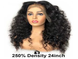 Wig Wave 360 ​​Lace Frontal Brazilian 250 كثافة 13x6 الدانتيل الأمامية شعر الشعر البشري