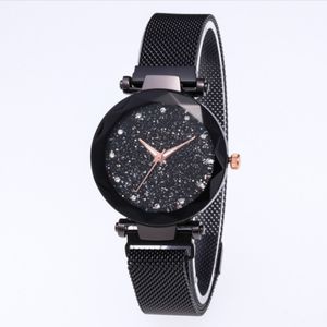 Factory Wholesale Diamond Starry Sky Beautiful Quartz Womens Watch Ladies Watches Fahsion Woman Casual Wristwatches Full Black 181N