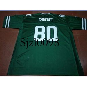 SJ98 Custom 009 Młodzieżowe kobiety Vintage 1997 Wayne Chrebet #80 Football Jersey Size S-5xl lub Custom Dowolne nazwisko lub koszulka numer