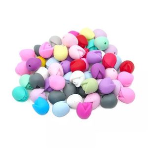 Andra minitipspärlor 15mm Sile Flower Shape Loose Bead Food Grade BPA DIY TEETHING Halsband PACIFIER Kedjan Tillbehör Drop Delivery Je Dhedj