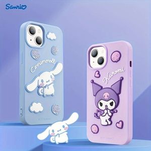 Kuromi D Silicone Phone Case for Pro Max Soft Protective Bumper Cover Cute Katie Cat Design Compatible with iPhone and Series