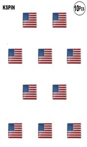 US Flag Lapel Pin Flag Badge Brosch Pins Badges 10st A LOT01392048