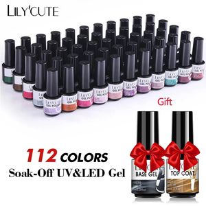 Lilycute 112604020pcs Colours Gel Gel Unghie Set Semi permanente Immerso dal kit gel ibrido per salone per salone per nail art UV UV 240523