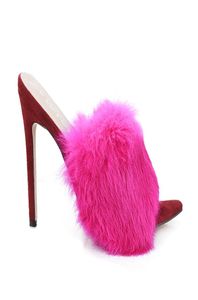 Kleiderschuhe Station Sandalen bonbonfarbene Luxus Kaninchen mit hohen Sandalen mit hohen Hecken Pantoffeln Plus Größe Womens Dress Schuhe 41-43 kostenloser Versand 8395693