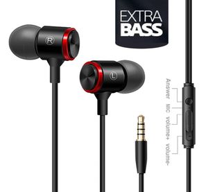 S320 stereo słuchawki basowe Inear 35 mm Przewodowe słuchawki metalowe słuchawki HiFi z mikrofonem dla Xiaomi Samsung Huawei telefony detaliczne1304386