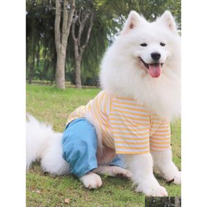 Abbigliamento per cani Abbigliamento Samoyed Bella Labrador Golden Retriever Summer a quattro zampe a quattro zampe a goccia a goccia sottile Giordino casa da casa