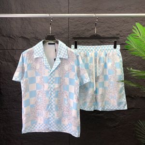 Camisa de grife masculino de botão masculina camisa impressa camisa de boliche havaiana camisa casual masculina vestido de manga curta masculina camiseta havaiana #19