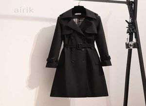 Women039S Trench Coats S4xl Nowy wiosenny styl Anglii Women Windbreaker Lose Długi Elegancki pasek damski płaszcz Kobieta Casua7749912