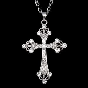 2024 Hot selling jewelry cross womens necklace set with diamond crystal pendant nkh77