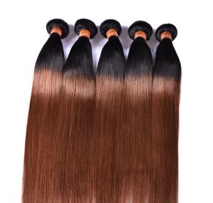 Passion ombre hårprodukter 1b30 brasiliansk remy mänskligt hår wefts 3 buntar två ton färg malaysisk peruansk rak mänskligt hår 8693394