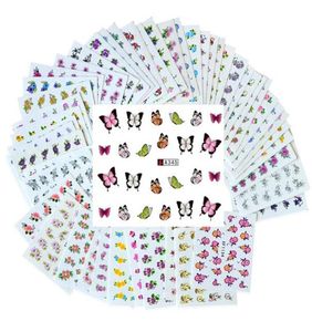 50 листов набор смешанных цветочных наклеек для ногтей.