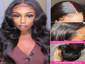 Kroppsvåg pannband peruk mänskliga hår peruker för svarta kvinnor brasiliansk halsduk peruk ingen gel lysfritt remy människoleger 3076529