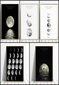 Minimalist Luna Wall Art Moon Phase Canvas Posters and Prints Abstract Painting Nordic Decoration Pictures Modern Home Decor9550139