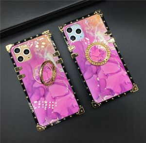 Fashion Pink Marble Square Phone Case for Samsung Galaxy Note 20 Ultra 10 Plus S8 S9 S10 S20 Plus J6 A71 A20 A50 A70 A51 A81 Phone5922897