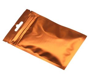 1018cm 100PcsLot Matte Orange Aluminum Foil Clear Resealable Zipper Plastic Packaging Pouches For Nut Food Mobile Phone Access9938453