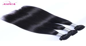 Peruansk rak jungfrulig mänsklig hårväv buntar obearbetade peruanska remy mänskliga hårförlängningar naturliga svarta dubbla wefts kan B6943302