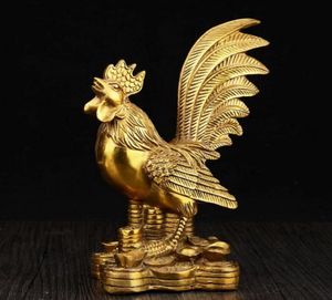 Kaiguang Pure Copper Chicken Decoration Zodiac Chicken Decoration Home Crafts Decoration Copper Rooster Golden Rooster Report5630943