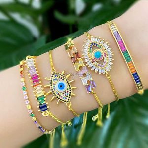 2024 Fashion new products exquisite micro inlaid zircon pull Bracelet schoolgirl colorful crystal bracelet accessories brb54