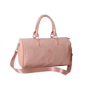 مصمم عالي الجودة سعة كبيرة الكتف حقيبة يدوية كروسوديس الكلاسيكية الرجعية Argyle Rubik's Cube Bage Base Pink Duffel Facs Flaggage Wraggage