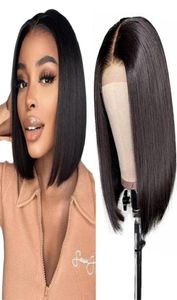 13X4 Bob Lace Frontal Human Hair Wigs Brazilian Straight Hair Swiss Lace Frontal Wig Short Bob Wigs gagaqueen6228276