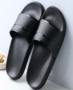 2021 Summer Men Slippers Casual Black White Shoes Nonslip Bathroom Sandals Soft Sole Women Slides Plus Size 453171531