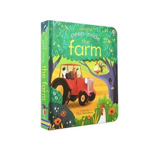 Uczenie się zabawek podglądających przez prymitywne angielskie edukacyjne książki i prezenty dla niemowląt i małych dzieci na farmie G240529