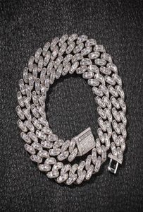 Hiphop Zircon Necklace Chains Hip hop Jewelry Gold Silver Copper Material CZ Mens Necklace Bracelet New2027688