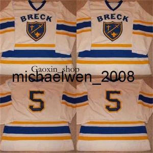 Gaoxin Weng VTG-1990. Breck High School Game Warnused Hockey Jersey 100% zszyty haft haftowe