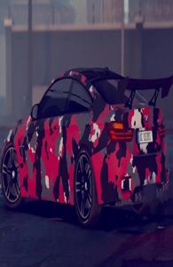 2018 Red Urban Night Camo Vinyl för bilomslag som täcker med luftbubbla Snow Camouflage Graphics Car Sticker Skin 152x10M20M6255769