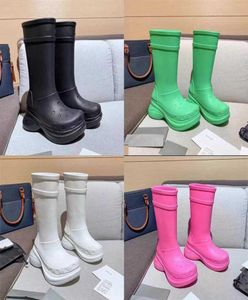 Designer Rain Boots Ankel Boot Men Women BootsS Long Bootie Knight High Platform Shoes Big Head Jelly Boots1819148