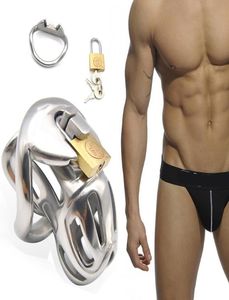 Device Belt Cock Cage Virginity Lock Penis Lock Stainless Steel Time Stop Delay Ejaculation Ring For Men Adults Y190707025979100