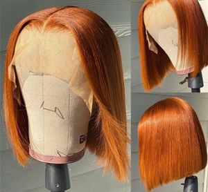 4x4 5x5 13x4ストレートヒューマンヘアフロントレースボブウィッグ350色の自然なヘアラインのgluellesslace wigs for women9539858