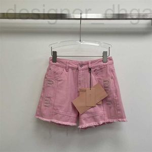 Women's Shorts designer 24 Spring/Summer New Product Nanyou Miu Rinsing Process Pink Simple and Versatile Handsome Fashionable Classic Denim TR0Z